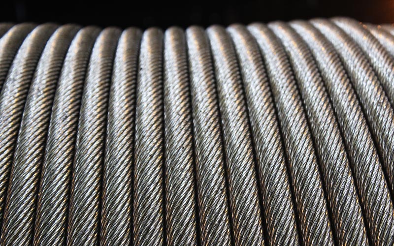 35X7 Galvanized Rotation Resistant Wire Rope, Compacted